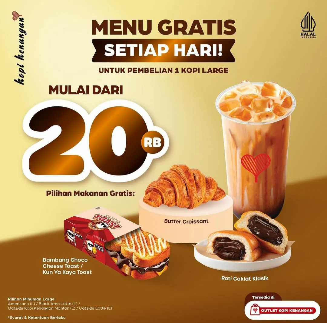 Kopi Kenangan Menu Gratis Mei 2024