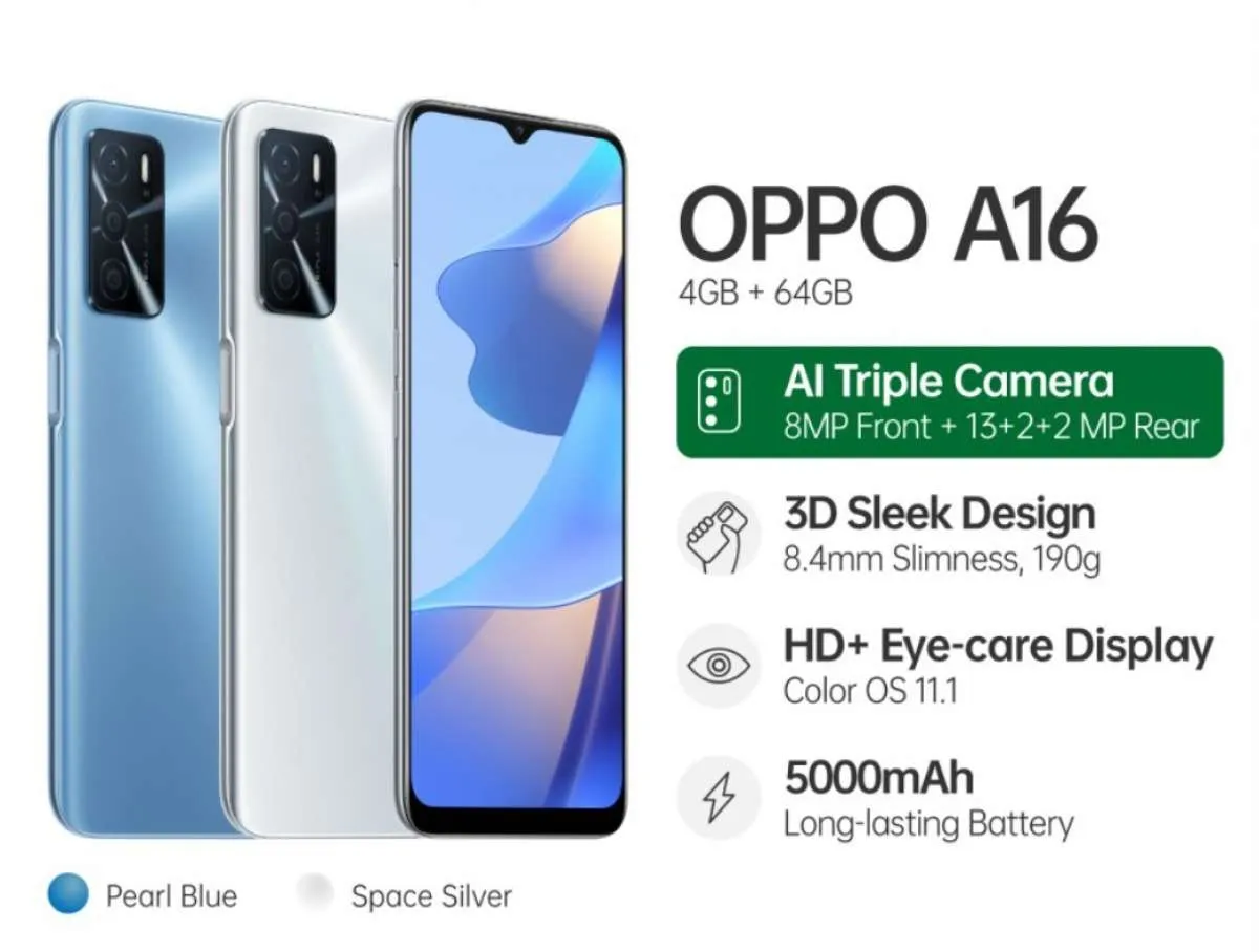 Semakin Murah, Simak Daftar Harga HP OPPO A16 Terbaru dan Spesifikasinya