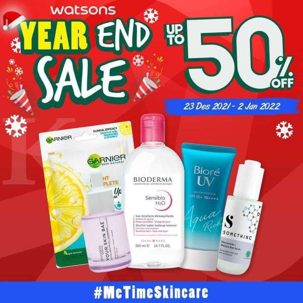 Promo Watsons Year End Sale Edisi Skincare, Ada Diskon s/d 50% hingga 2 Januari 2022