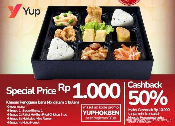 Akhir Tahun Makin Hemat! Promo HokBen x Yup Tawarkan Menu Spesial Hanya Rp 1.000