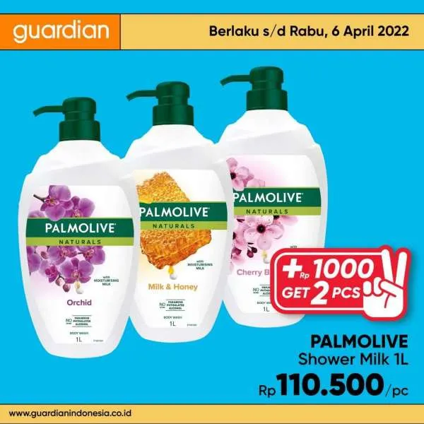 Promo Guardian +1000 Get 2 Pcs Periode 31 Maret-6 April 2022