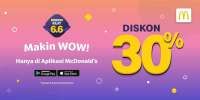 Promo 6.6 McD, Spesial Diskon Kilat Rp 30.000 Aneka Menu McDonalds
