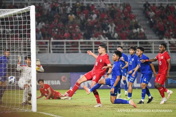 Gol Indonesia saat melawan Thailand