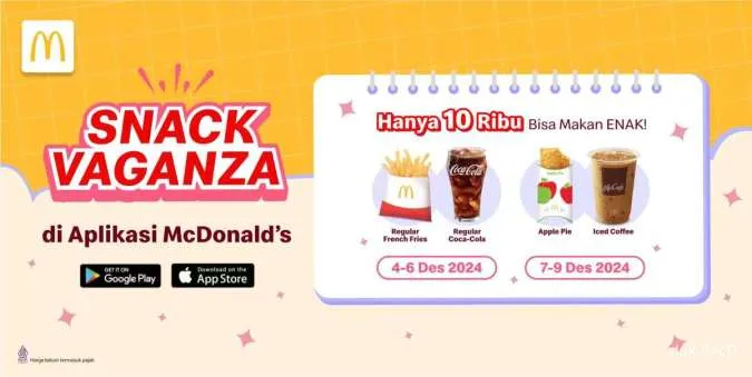 Promo McD: snack vaganza di Desember Hemat McDelivery