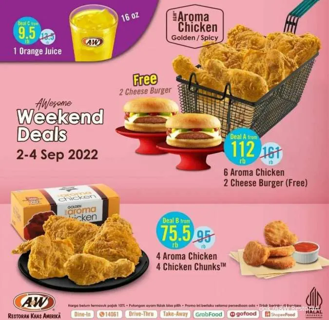 Promo A&W Restoran Weekend Deals Terbaru