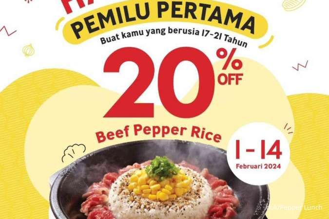 Diskon Pemilu Pertama dari Pepper Lunch, Cuma Perlu Tunjukkan KTP