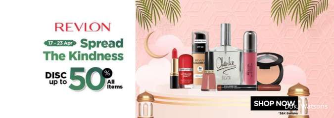 Promo Makeup Revlon di Watsons, Diskon 50% untuk Belanja Lipstik hingga Eyeshadow