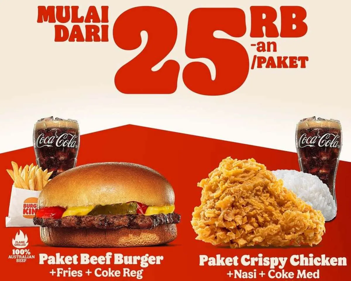 Promo Paket King Deals di Burger King Hemat Maksimal, Mulai Rp 25.000-an Saja