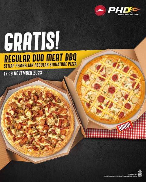Promo PHD Pizza Hut Delivery 17-19 November 2023 Beli 1 Gratis 1 di Akhir Pekan