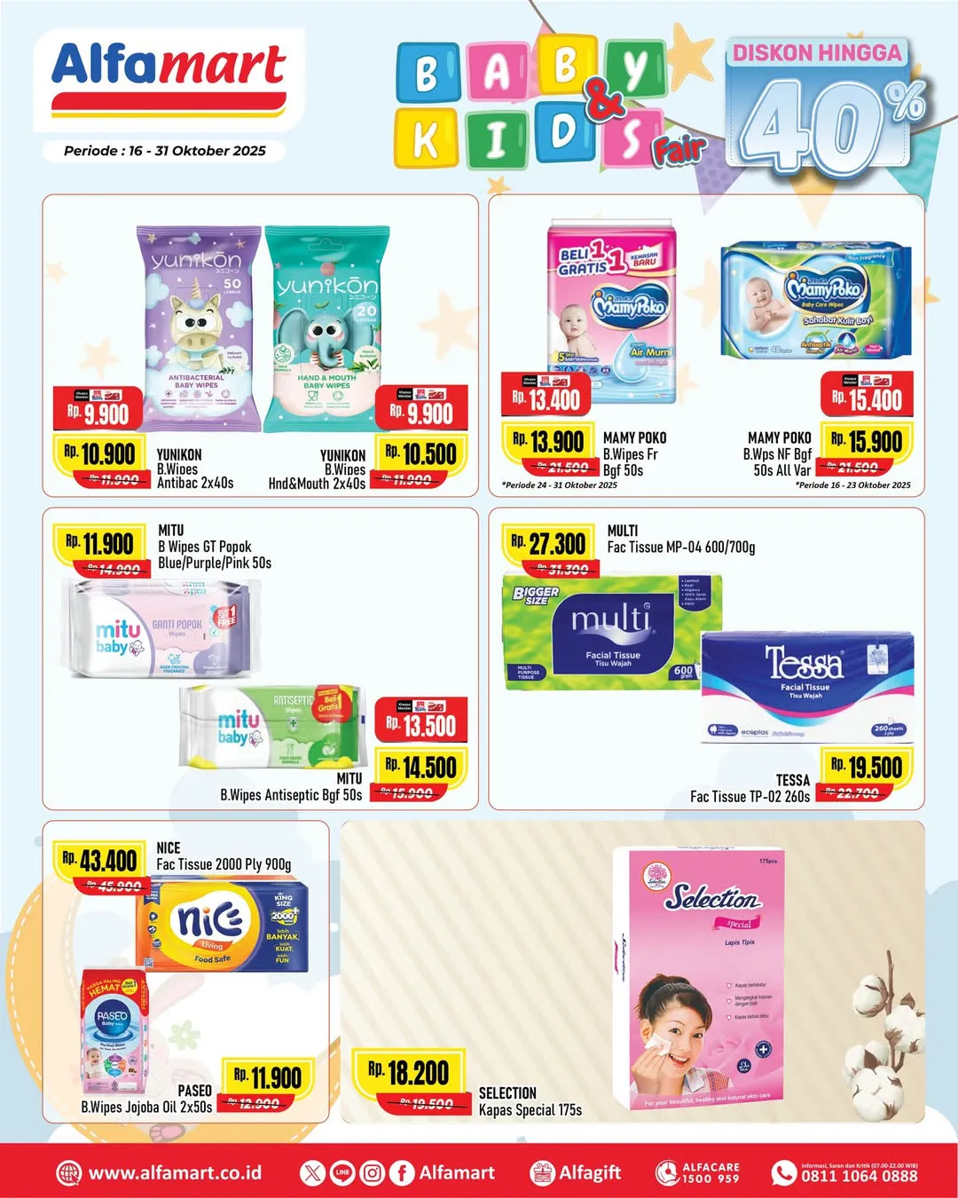 Promo Alfamart Baby & Kids Fair Diskon s/d 40% Periode 16-31 Oktober 2025