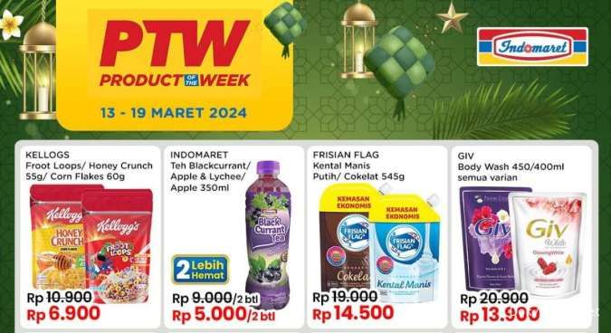 Promo PTW Indomaret 13-19 Maret 2024, Beragam Merek Minyak Goreng 2L Harga Ekonomis!