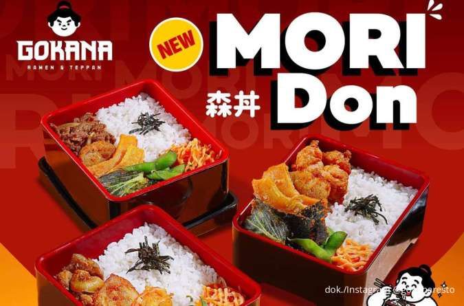 Promo Menu Baru Gokana, Mori Don dengan 3 Varian Favorit Mulai Rp 25.000 Saja