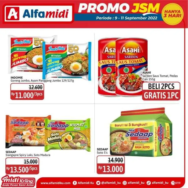 Promo JSM Alfamidi Periode 9-11 September 2022