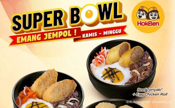 Promo HokBen Super Bowl Kamis-Minggu, Beef atau Chicken Mulai Rp 30.000-an Saja