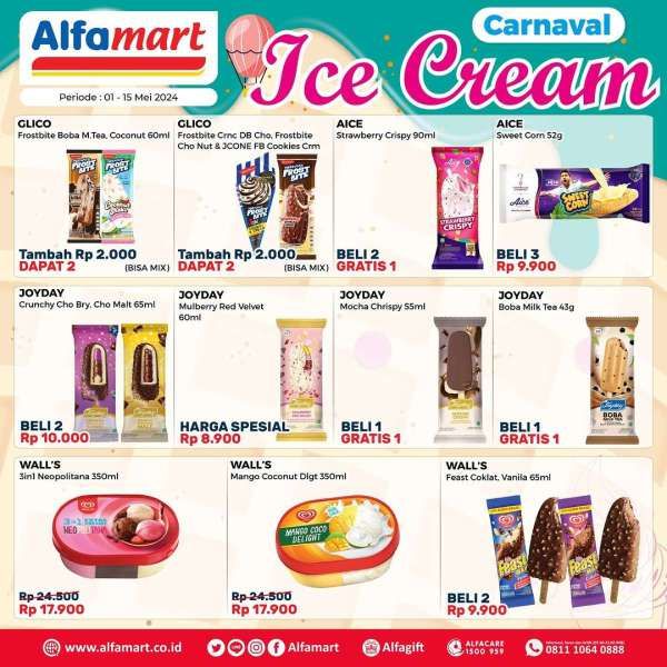 Promo Alfamart Ice Cream Carnaval 1-15 Mei 2024