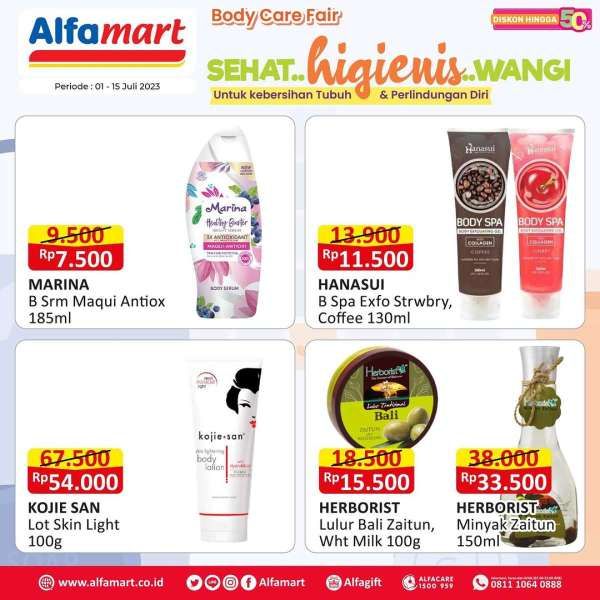 Harga Promo Alfamart Terbaru 1-15 Juli 2023, Promo Produk Perawatan Tubuh