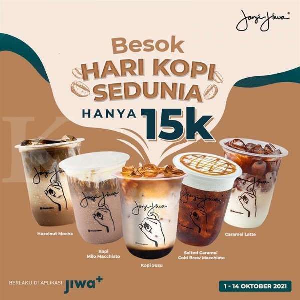 Rayakan Hari Kopi Sedunia, Secangkir Kopi Janji jiwa Hanya Rp 15.000
