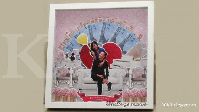 Pengantin senang, pengrajin mahar pop up gembira