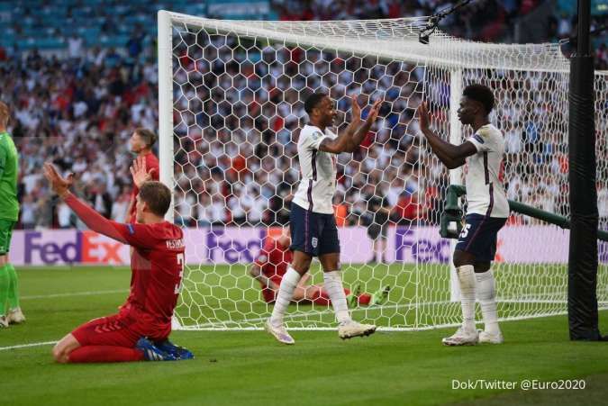 Hasil Euro 2020 Inggris vs Denmark di semifinal