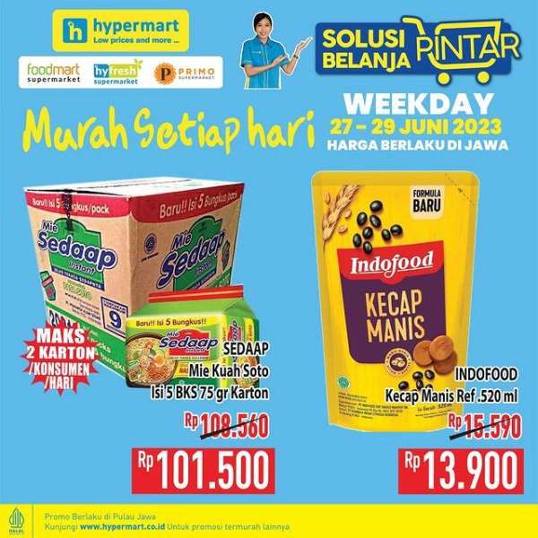 Promo Hypermart Hyper Diskon Weekday Periode 27-29 Juni 2023