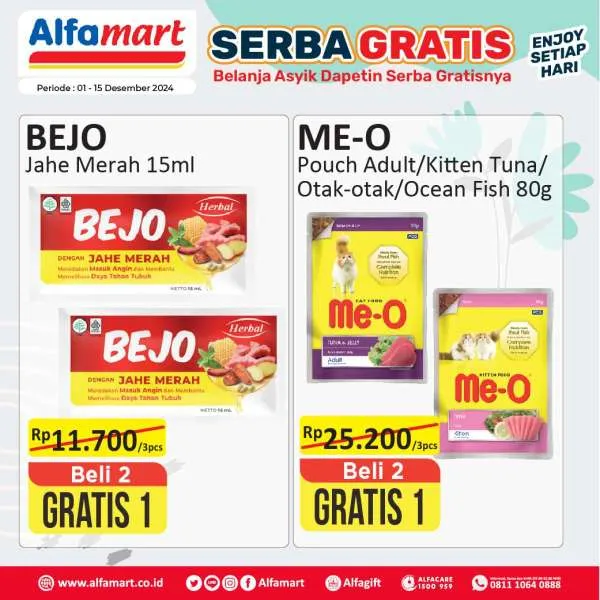 Promo Alfamart Serba Gratis Periode 1-15 Desember 2024