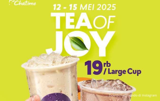 Promo Chatime 12-15 Mei 2025, Dapatkan Large Cup Cuma Rp 19.000 Saja