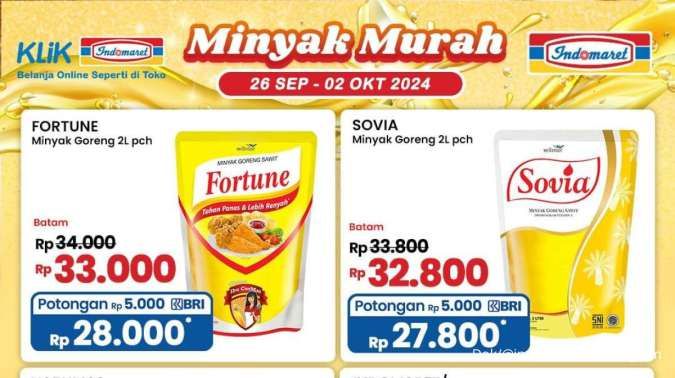 Promo Minyak Goreng di Alfamart-Indomaret & Superindo Weekday Gajian Akhir September