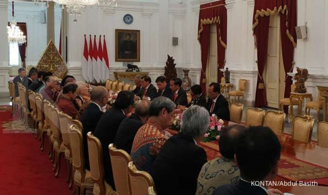 Presiden Jokowi bertemu pengusaha Jepang di Istana Merdeka