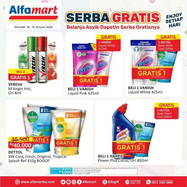 Promo Alfamart Serba Gratis Periode 16-31 Januari 2023