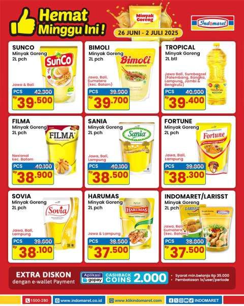 Promo Minyak Goreng di Indomaret 26 Juni-2 Juli 2025