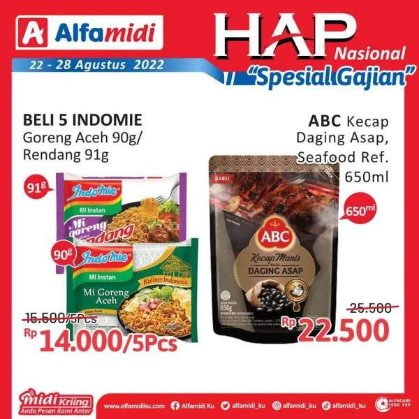 Promo Alfamidi Hemat Satu Pekan Spesial Gajian Periode 22-28 Agustus 2022