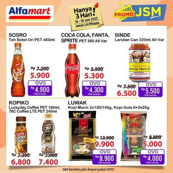 Promo JSM Alfamart Periode 16-18 Juni 2023