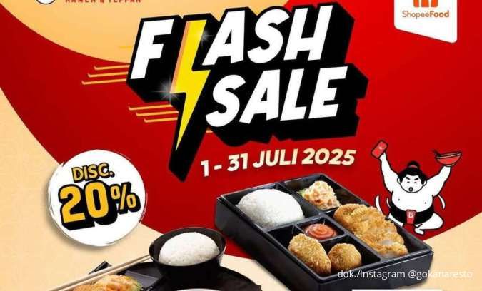 Promo Gokana Flash Sale Juli 2025 Via ShopeeFood, 3 Varian Menu Cuma Rp 30.000-an