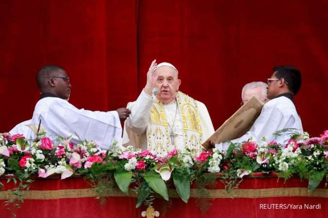 Paus Fransiskus Menyerukan Gencatan Senjata di Gaza saat Pidato Paskah 