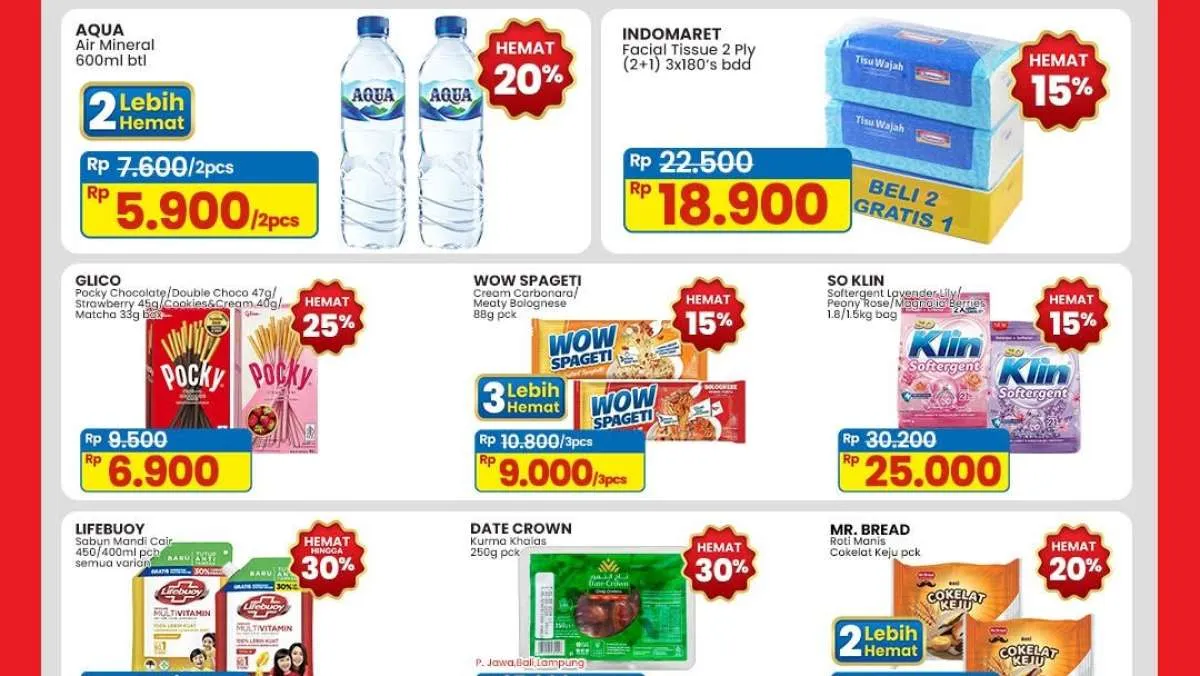 Promo Indomaret di Akhir Bulan Maret 2025, Dapatkan Aqua Beli 2 Lebih Hemat