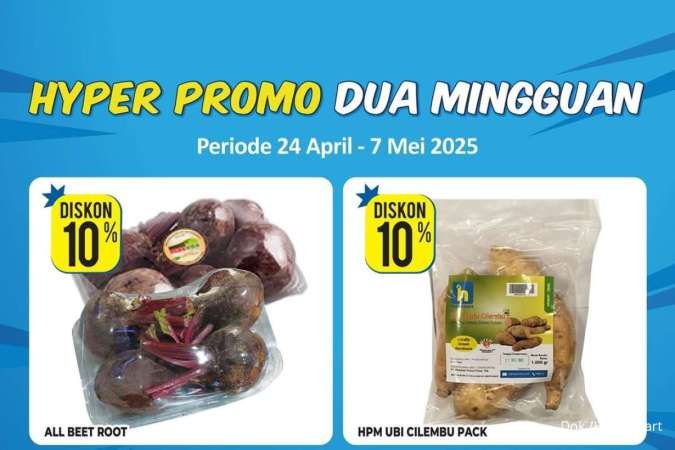 Promo Hypermart Dua Mingguan 25 April-7 Mei 2025, Buah Bit-Ubi Cilembu Diskon 10%
