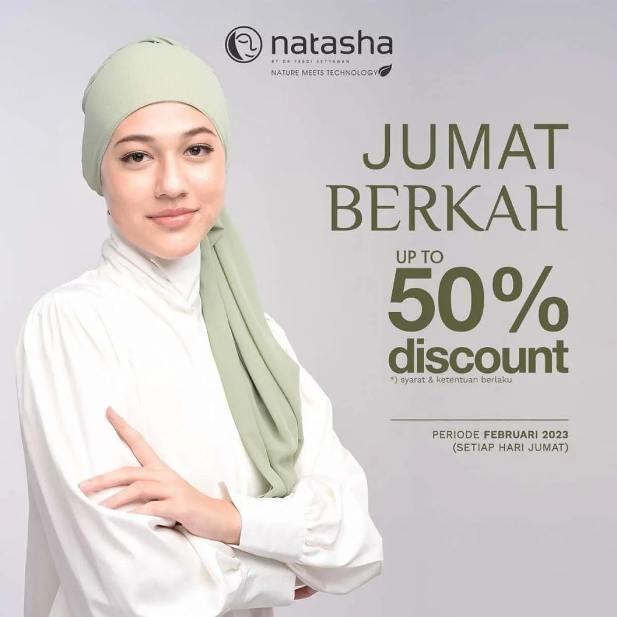 Promo Natasha Jumat Berkah Februari 2023, Facial Diskon 50% Khusus yang Berhijab