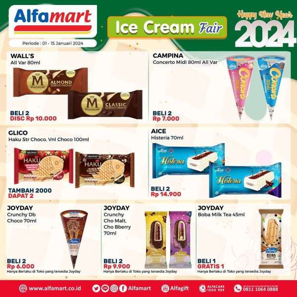 Promo Alfamart Ice Cream Fair 1-15 Januari 2024