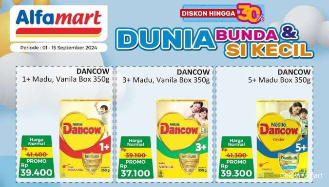 Promo Alfamart 1-15 September 2024, Susu Dancow-Nutrilon Royal Diskon hingga 30%