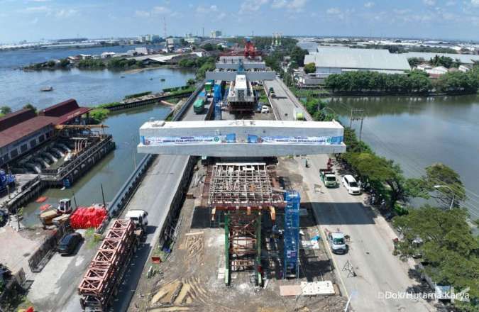 Progres Pembangunan Tol Semarang-Demak Paket 1A Garapan Hutama Karya Capai 64,2%