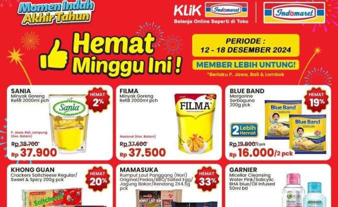 Promo Minyak Goreng Indomaret Desember 2024, Sania dan Filma Lebih Hemat Sampai Besok