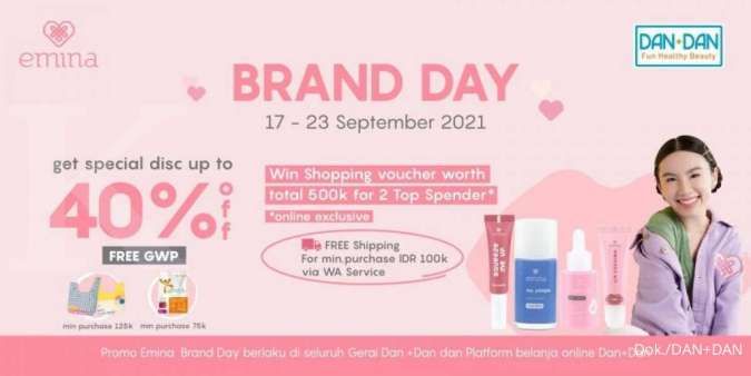 Promo Emina di Dan+Dan, Makeup dan Skincare Diskon s/d 40% Hingga 23 September 2021