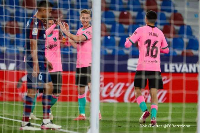 Levante vs Barcelona: Imbang 3-3 dari Granotes, Blaugrana gagal ke pucuk La Liga