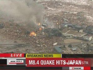 Tsunami menghantam, Tokyo lumpuh total