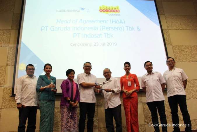 Garuda Indonesia Jalin Sinergi Dengan Indosat Ooredoo untuk Optimalisasi Transformasi Digital