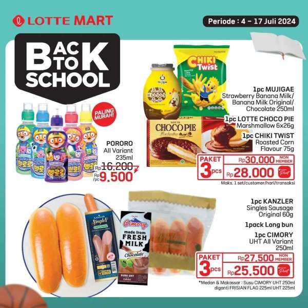 Promo Lotte Mart Back To School 4-17 Juli 2024