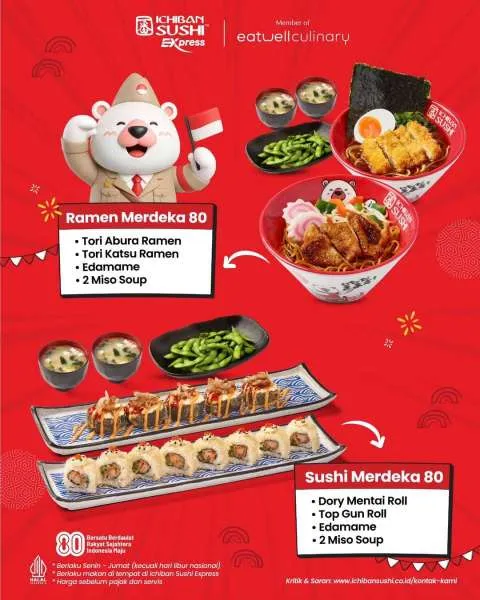 Promo Merdeka Ichiban Sushi Ramen dan Sushi Merdeka
