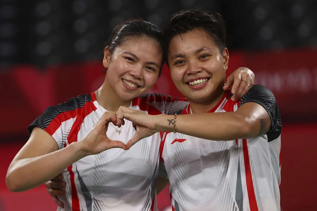 Indonesia raih medali emas perdana lewat cabang bulu tangkis ganda putri 
