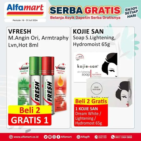 Promo Alfamart Serba Gratis 16-31 Juli 2024