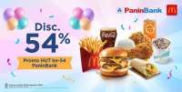 Promo McD HUT PaninBank ke-54 18-20 Agustus, Nikmati Ragam Menu Favorit Diskon 54%